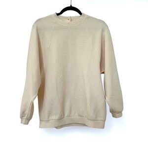 2/$30 Madewell crewneck pullover long sleeve top Ivory SZ S